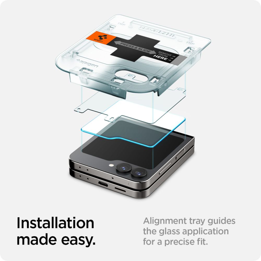 Spigen Glas.TR EZ Fit grūdintas stiklas Galaxy Z Flip 6 (2 vnt.)