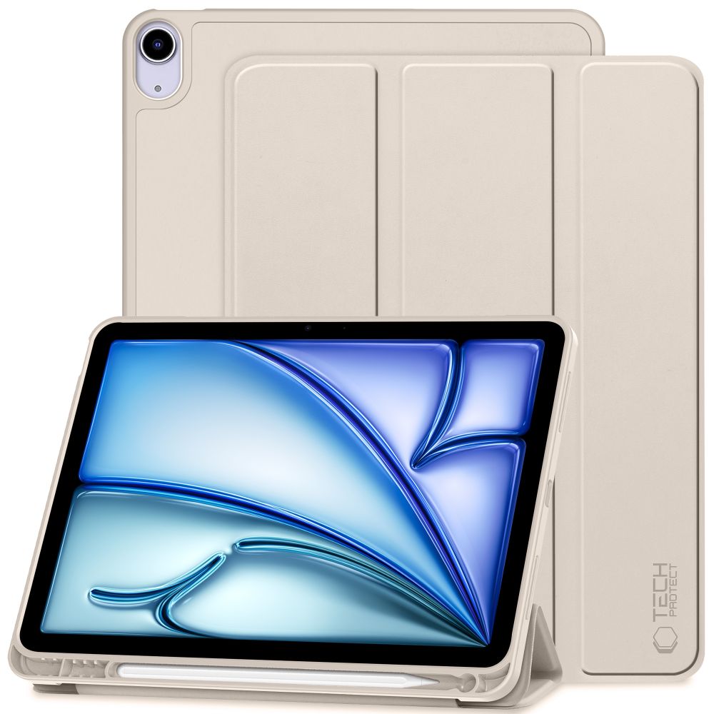 Tech-Protect SmartCase, skirtas iPad Air 10.9" (2020/2022) / 11" (2024/2025/2026) - smėlio spalvos