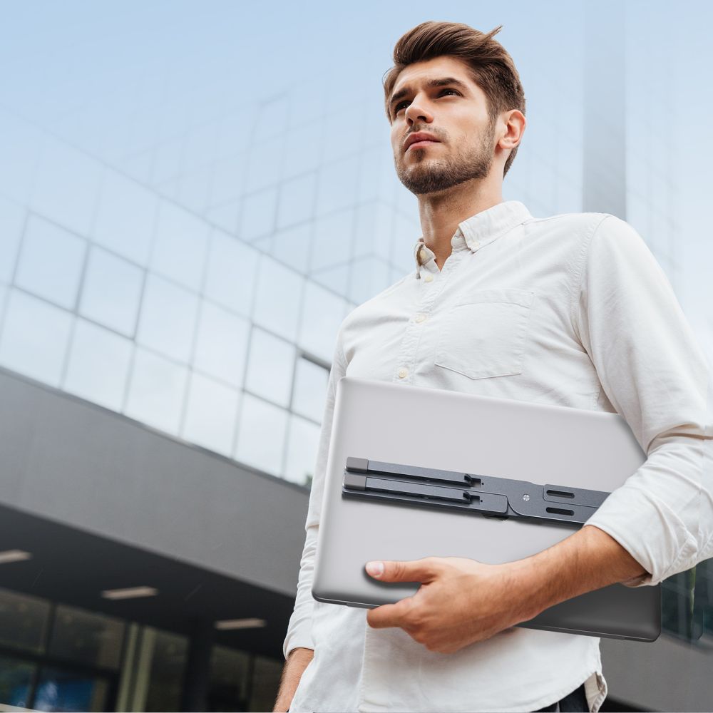Tech-Protect ULS300 nešiojamojo kompiuterio stovas – pilkas -- Laptop Stands