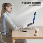 Tech-Protect ULS300 nešiojamojo kompiuterio stovas – sidabrinis -- Laptop Stands