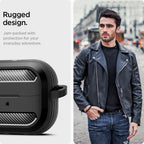 Spigen Rugged Armor dėklas Galaxy Buds 3/3 Pro – juodas