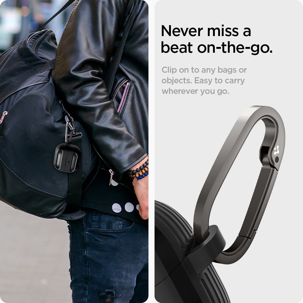 Spigen Rugged Armor dėklas Galaxy Buds 3/3 Pro – juodas
