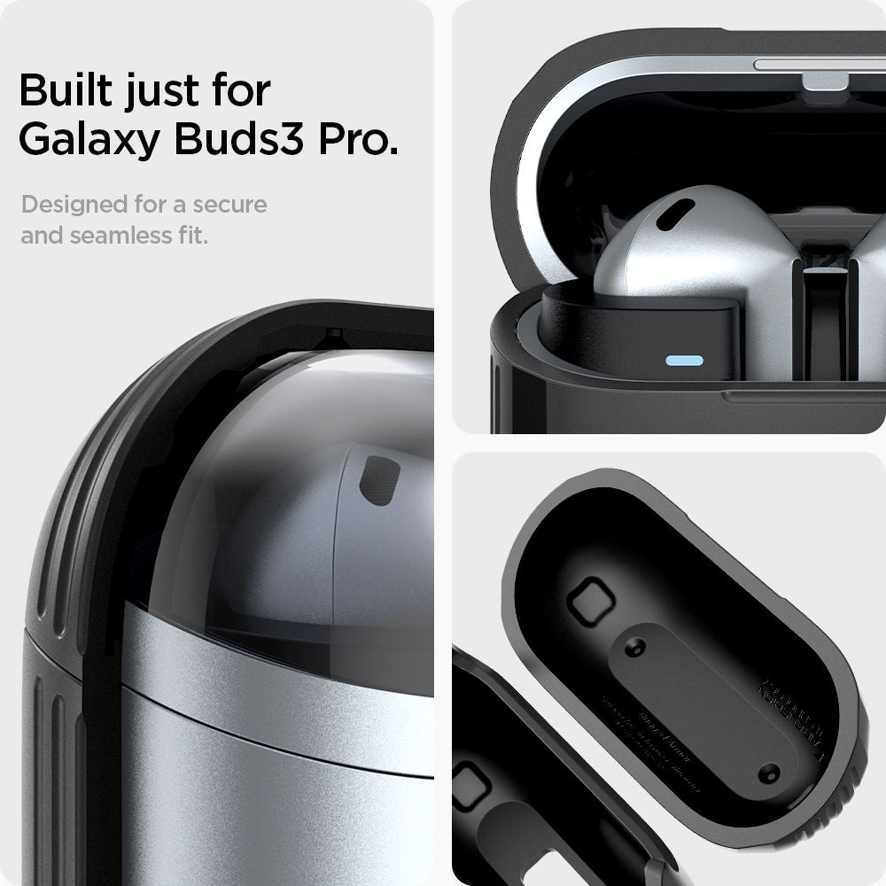 Spigen Rugged Armor dėklas Galaxy Buds 3/3 Pro – juodas