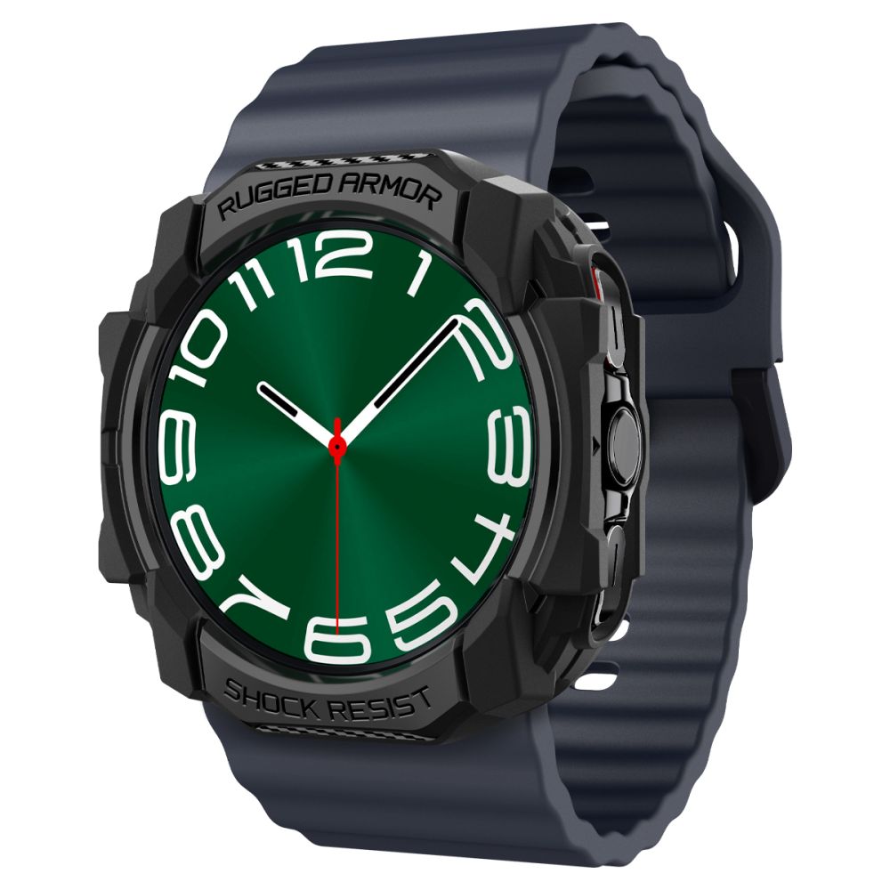 Spigen Rugged Armor dėklas Galaxy Watch Ultra 47 mm – juodas -- Samsung Galaxy Watch Ultra (47mm)