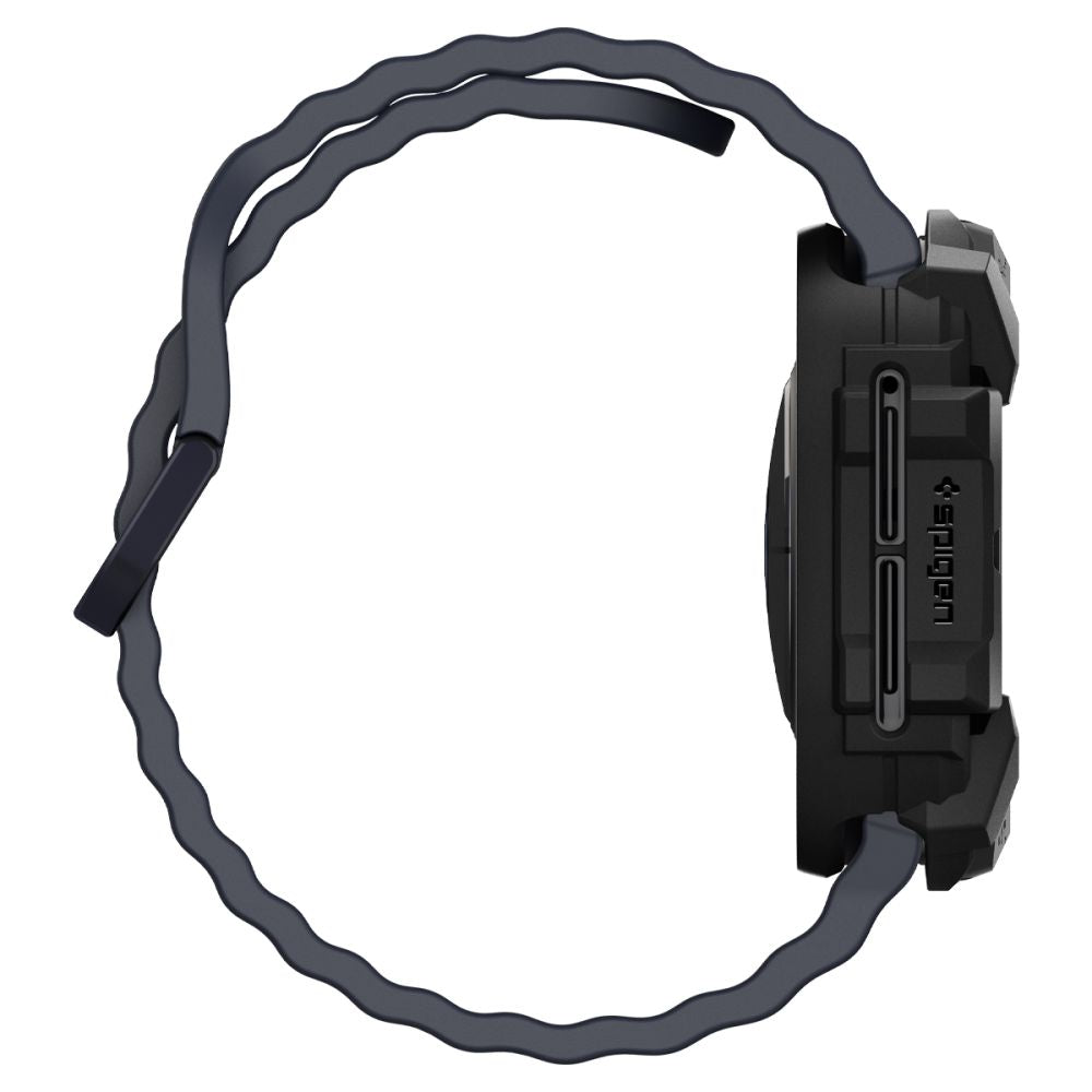 Spigen Rugged Armor dėklas Galaxy Watch Ultra 47 mm – juodas -- Samsung Galaxy Watch Ultra (47mm)