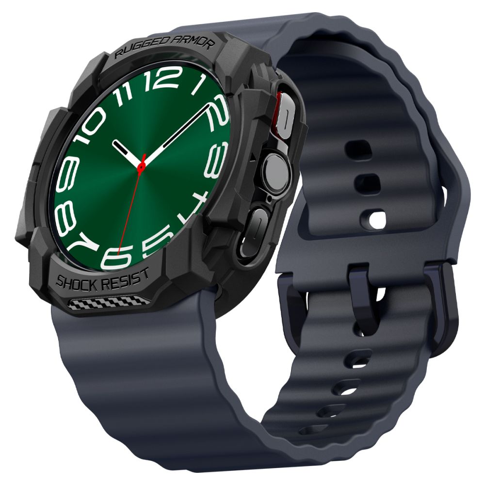 Spigen Rugged Armor dėklas Galaxy Watch Ultra 47 mm – juodas -- Samsung Galaxy Watch Ultra (47mm)