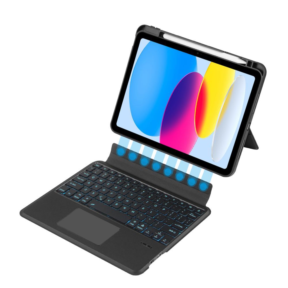Tech-Protect dėklas su klaviatūra iPad 10.9 – juodas -- iPad 10.9" 2022