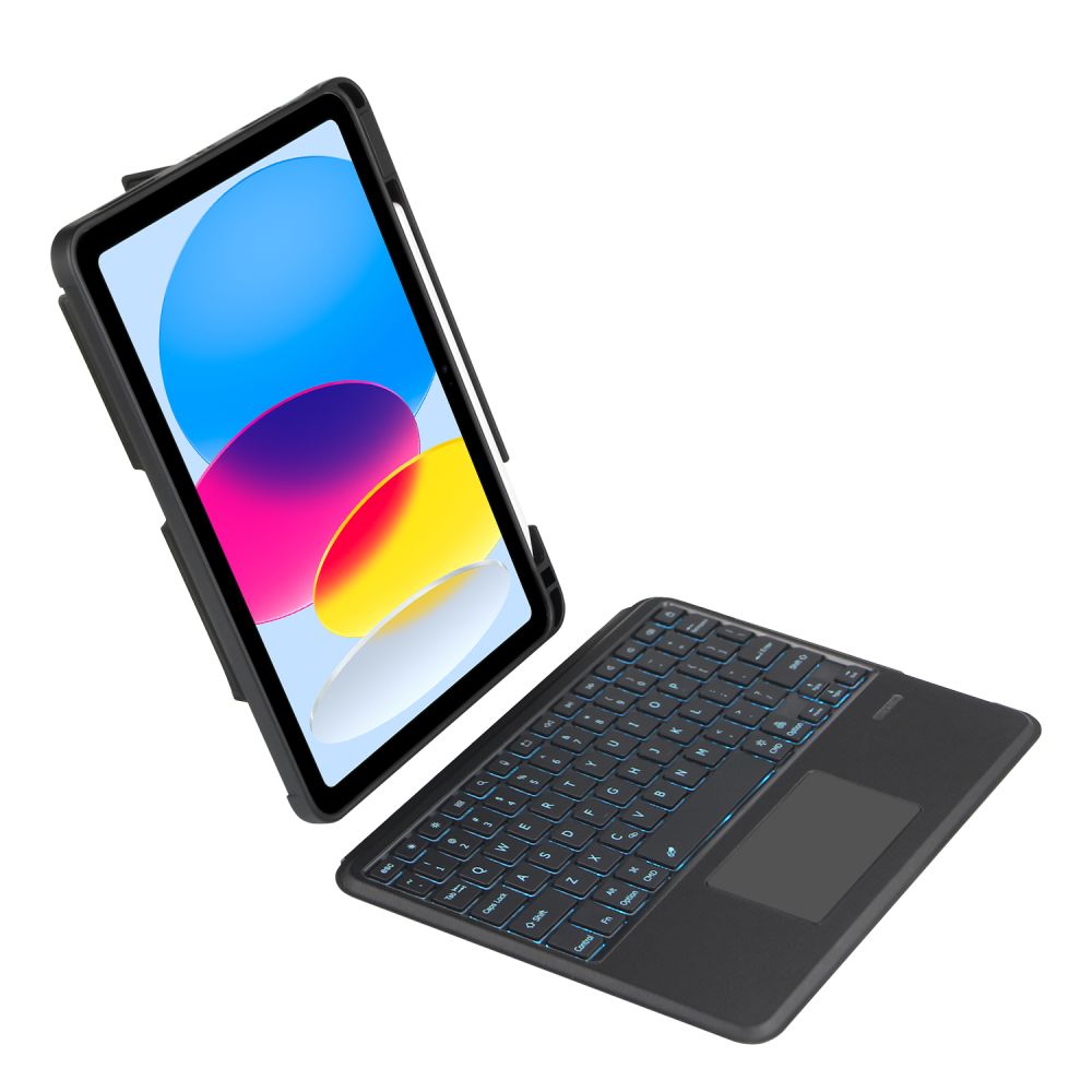 Tech-Protect dėklas su klaviatūra iPad 10.9 – juodas -- iPad 10.9" 2022