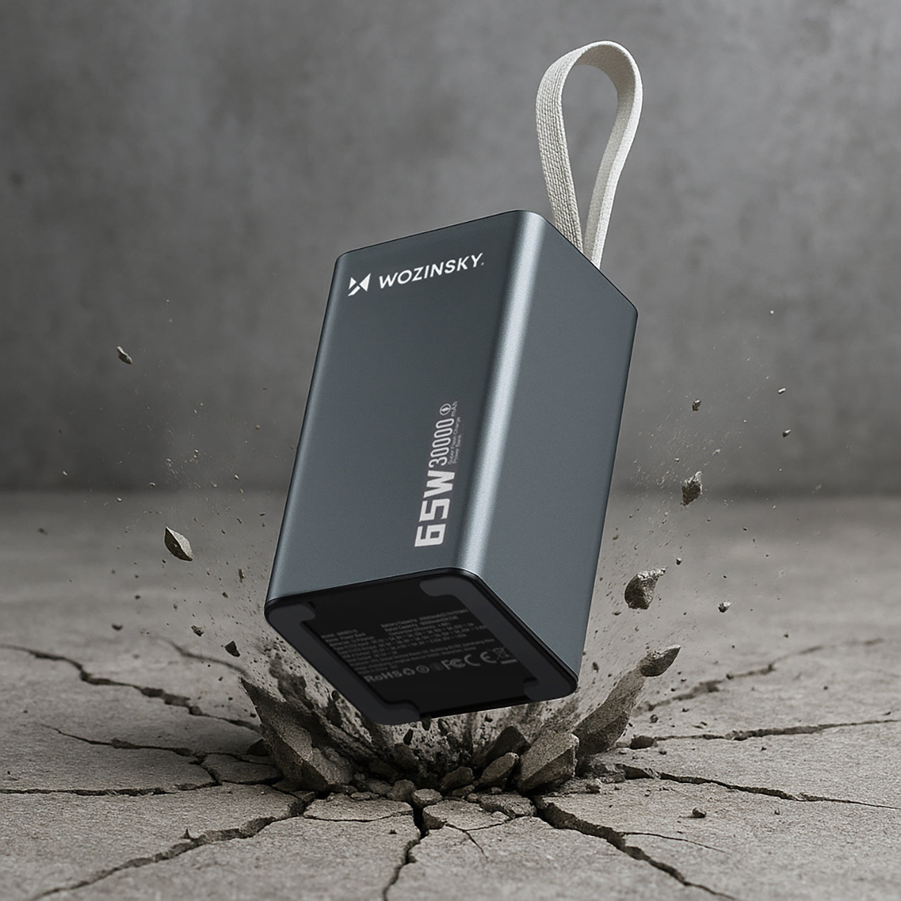 Wozinsky Išorinė baterija K65+ 65W 30000mAh 2x USB-C, 1x USB-A 65W - pilkas -- Powerbanks