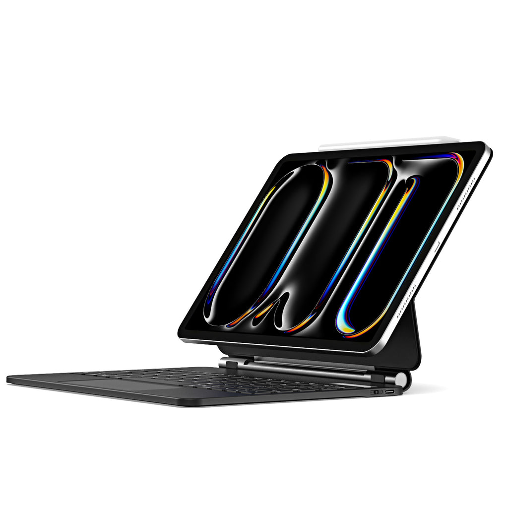 Dux Ducis klaviatūros (MK serijos) dėklas su Bluetooth klaviatūra, skirtas iPad Pro 11" 2024 - juodas