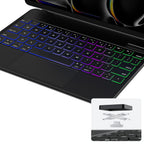 Dux Ducis klaviatūros (MK serijos) dėklas su Bluetooth klaviatūra, skirtas iPad Pro 11" 2024 - juodas