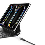 Dux Ducis klaviatūros (MK serijos) dėklas su Bluetooth klaviatūra, skirtas iPad Pro 11" 2024 - juodas