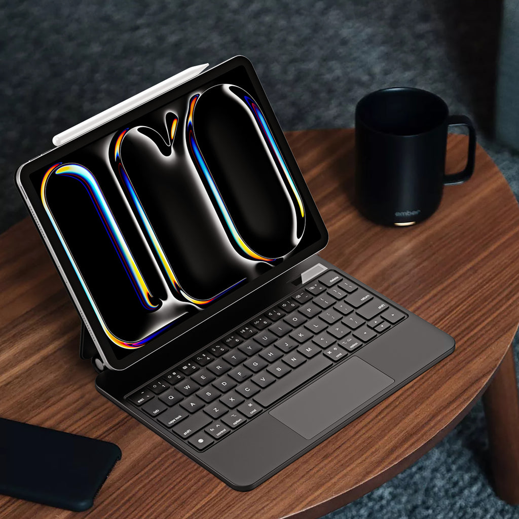 Dux Ducis klaviatūros (MK serijos) dėklas su Bluetooth klaviatūra, skirtas iPad Pro 11" 2024 - juodas