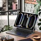Dux Ducis klaviatūros (MK serijos) dėklas su Bluetooth klaviatūra, skirtas iPad Pro 11" 2024 - juodas
