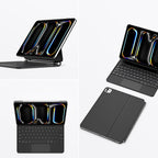 Dux Ducis klaviatūros (MK serijos) dėklas su Bluetooth klaviatūra, skirtas iPad Pro 11" 2024 - juodas