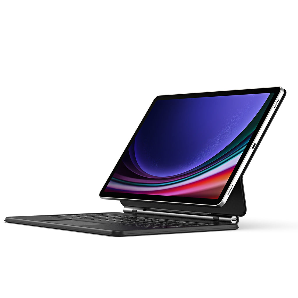 Dux Ducis klaviatūros dėklas Galaxy Tab S9+/S8+/S7+ – juodas -- Samsung Galaxy Tab S9+