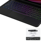 Dux Ducis klaviatūros dėklas Galaxy Tab S9+/S8+/S7+ – juodas -- Samsung Galaxy Tab S9+