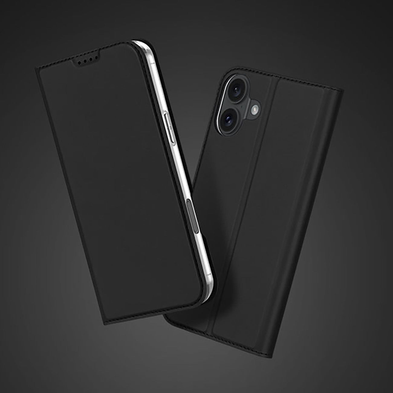 Dux Ducis Skin Pro dėklas iPhone 16 Plus – juodas, atverčiamas