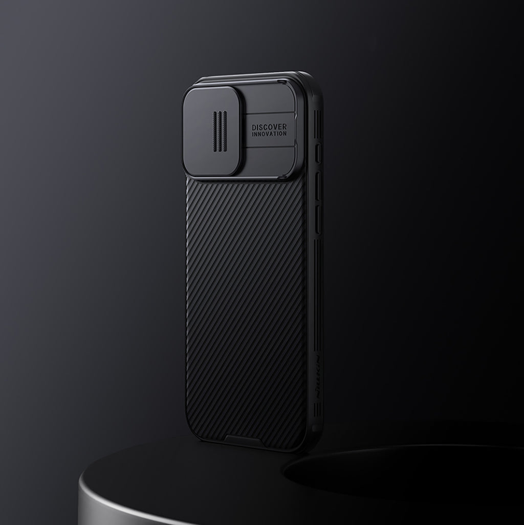 Nillkin CamShield Pro MagSafe dėklas iPhone 16 Pro – juodas