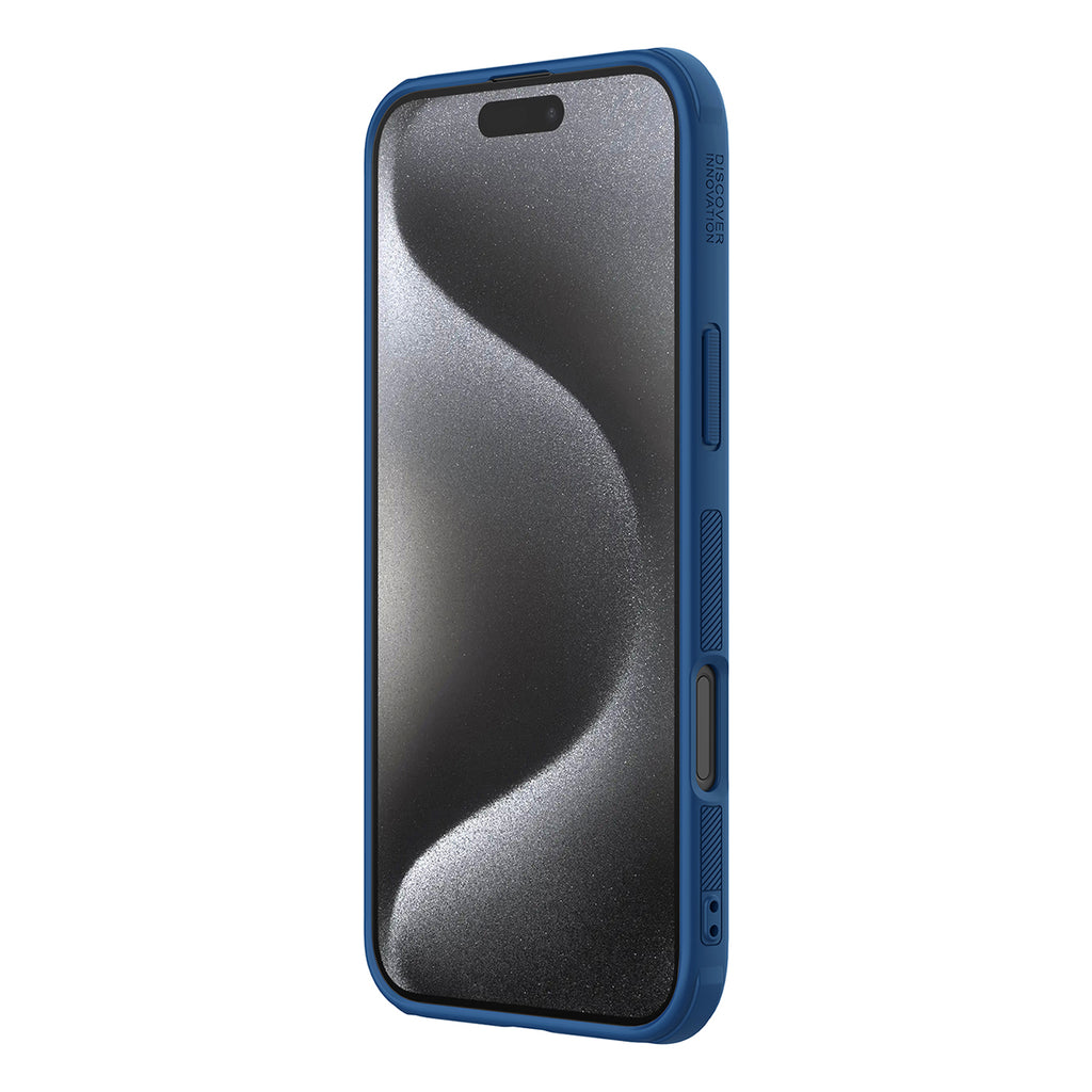 Nillkin Super Frosted Shield Pro dėklas iPhone 16 Pro – mėlynas