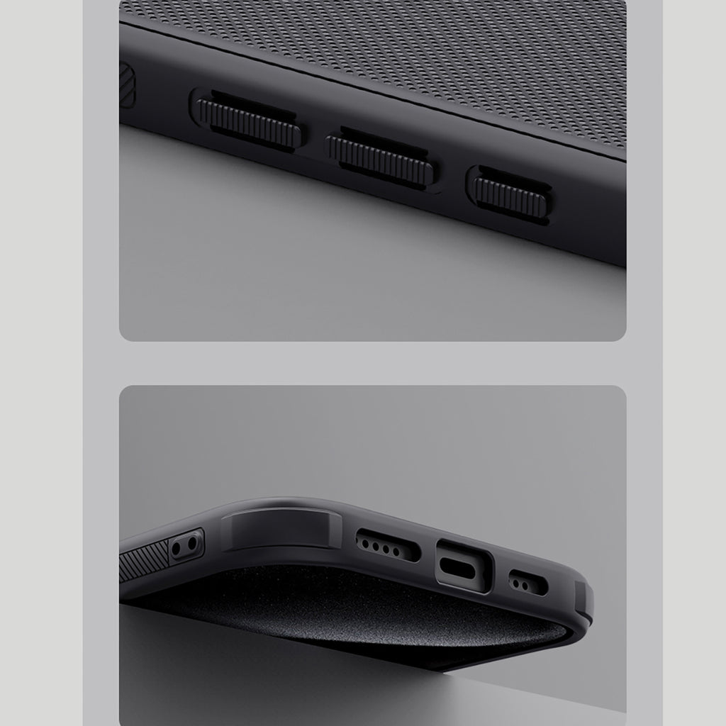 Nillkin Super Frosted Shield Pro dėklas iPhone 16 Pro – juodas