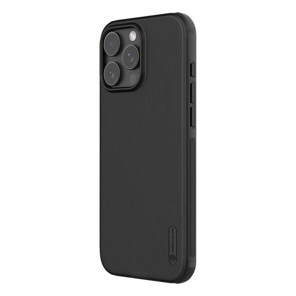 Nillkin Super Frosted Shield Pro dėklas iPhone 16 Pro – juodas
