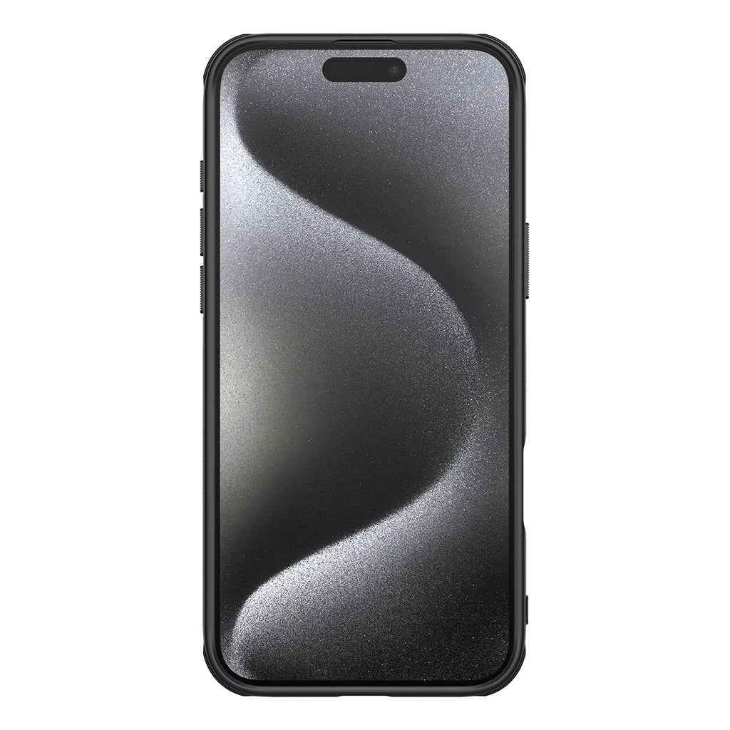 Nillkin Super Frosted Shield Pro dėklas iPhone 16 Pro – juodas