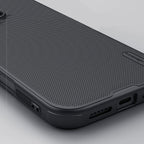 Nillkin Super Frosted Shield Pro dėklas iPhone 16 Pro – juodas