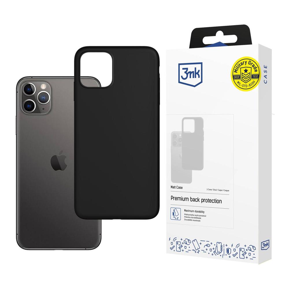 3mk matinis dėklas, skirtas iPhone 11 Pro Max – juodas -- iPhone 11 Pro Max