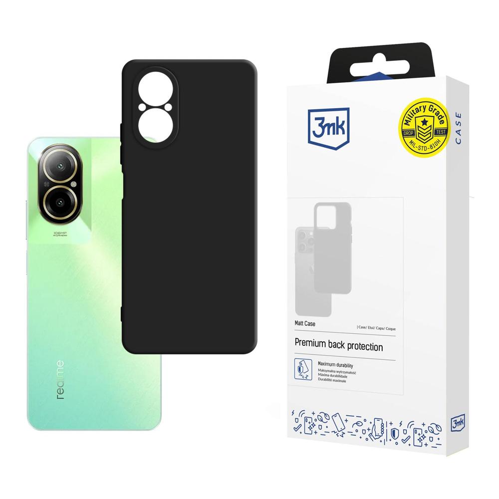 3mk matinis dėklas, skirtas Realme C67 - juodas -- Realme C67