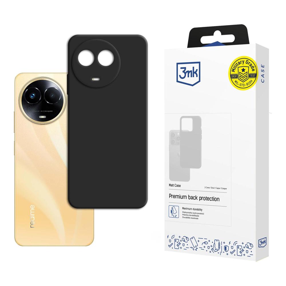 3mk matinis dėklas, skirtas Realme 11 5G – juodas -- Realme 11 5G
