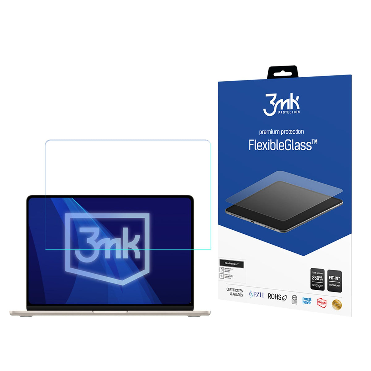 3mk FlexibleGlass™ hibridinis stiklas, skirtas MacBook Air 13" 2022 (M2) -- Cell phone tempered glass