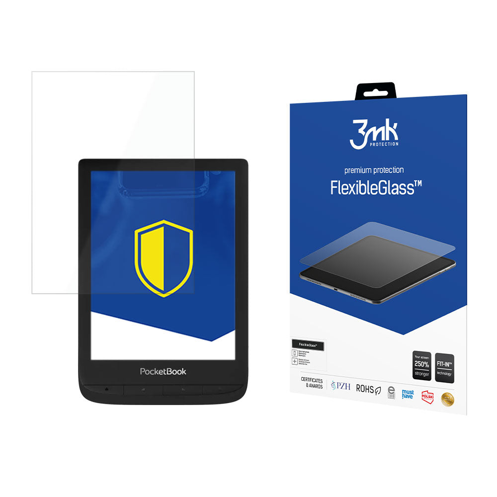 3mk FlexibleGlass™ hibridinis stiklas, skirtas „PocketBook Touch Lux 5“. -- Cell phone tempered glass