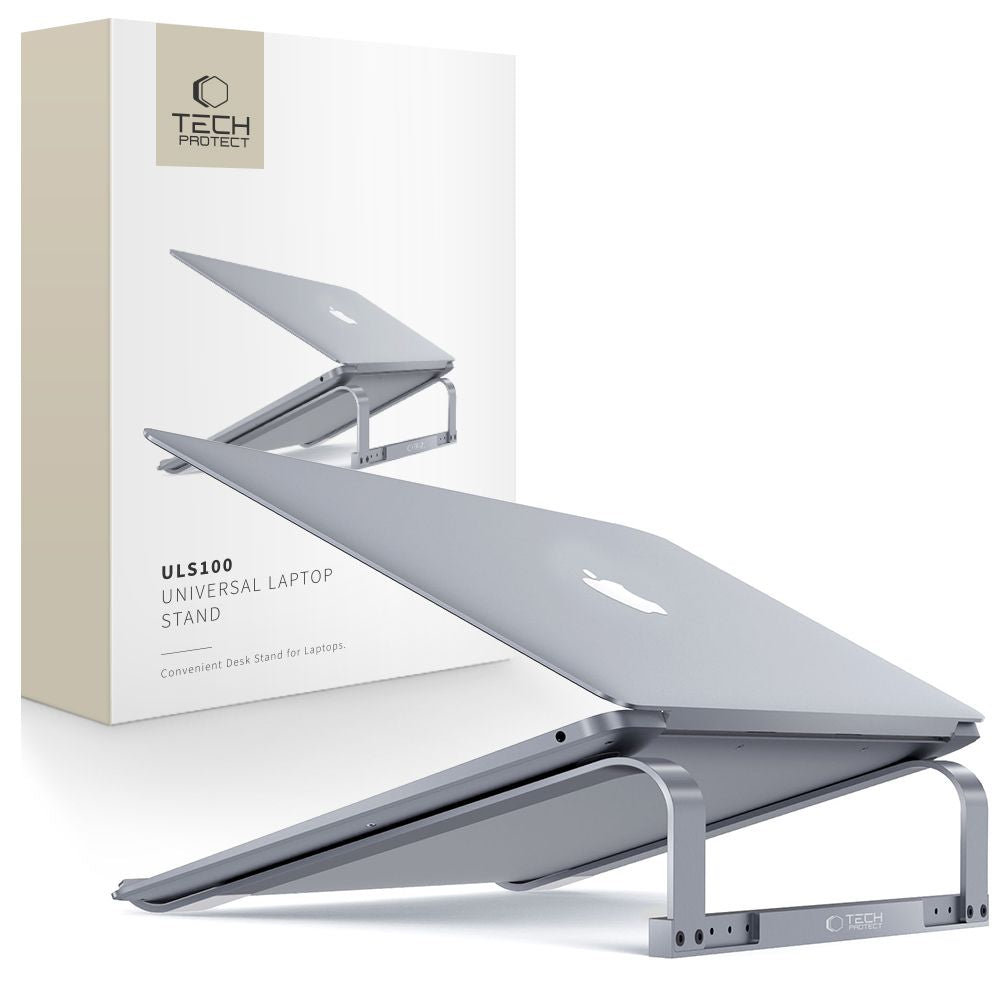 Tech-Protect ULS100 universalus nešiojamojo kompiuterio stovas iki 16" – pilkas -- Laptop Stands