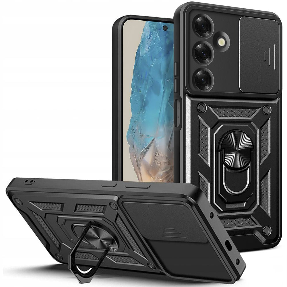 Tech-Protect CamShield Pro dėklas Samsung Galaxy M35 5G – juodas -- Samsung Galaxy M35 5G