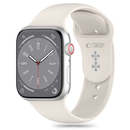 Tech-Protect silikoninis dirželis, skirtas Apple Watch 4/5/6/7/8/9/SE (38/40/41 mm) – smėlio spalvos -- Apple Watch 4