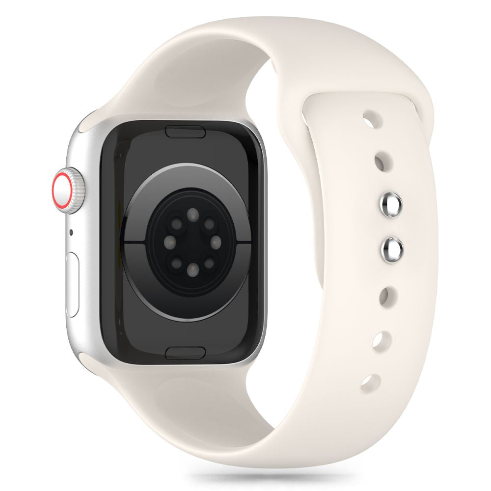 Tech-Protect silikoninis dirželis, skirtas Apple Watch 4/5/6/7/8/9/SE (38/40/41 mm) – smėlio spalvos -- Apple Watch 4