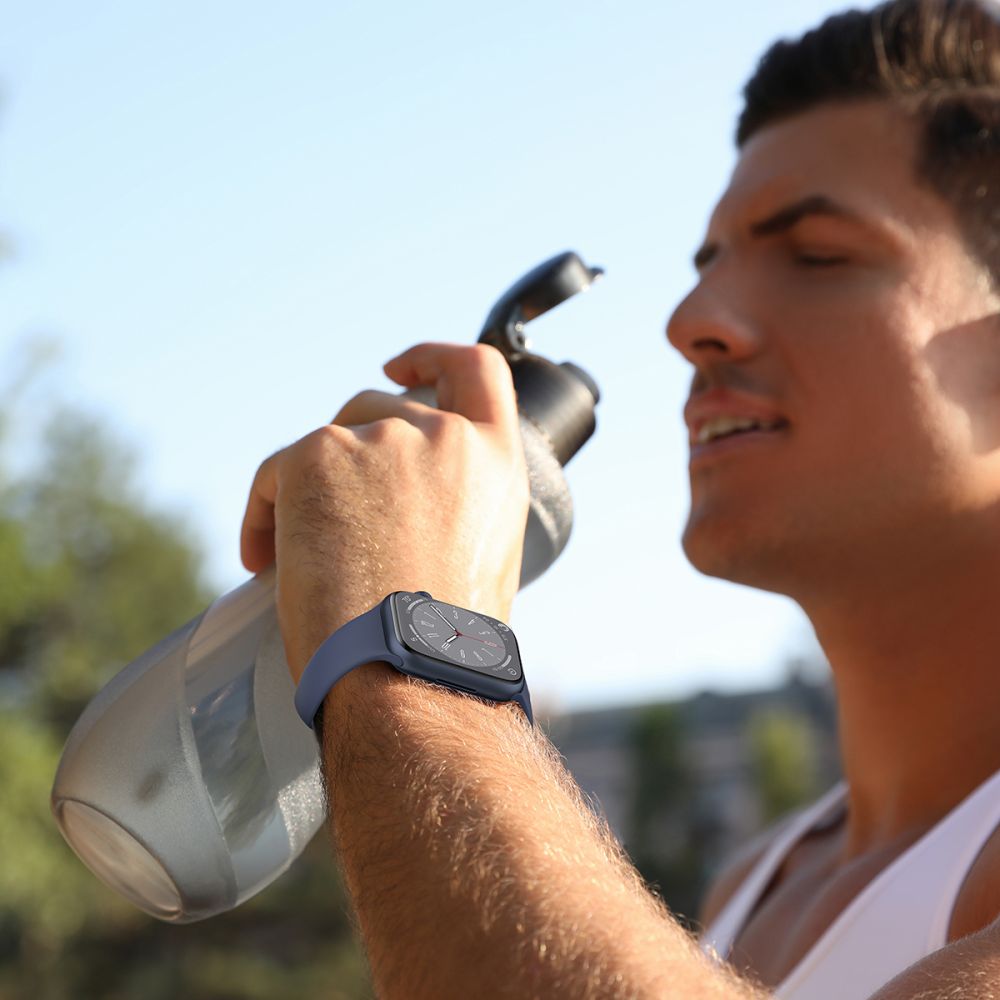 Tech-Protect silikoninis dirželis, skirtas Apple Watch 4/5/6/7/8/9/SE (38/40/41 mm) – smėlio spalvos -- Apple Watch 4