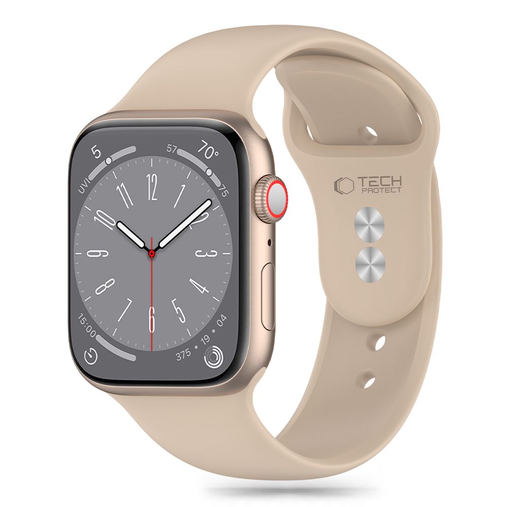 Tech-Protect silikoninis dirželis, skirtas Apple Watch 4/5/6/7/8/9/SE/Ultra 1/2 (42/44/45/49 mm) – ruda -- Apple Watch 4