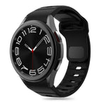 Tech-Protect silikoninis dirželis, skirtas Samsung Galaxy Watch 4 / 5 / 5 Pro / 6 / 7 / FE - juodas -- Samsung Galaxy Watch 4
