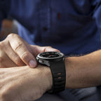 Tech-Protect silikoninis dirželis, skirtas Samsung Galaxy Watch 4 / 5 / 5 Pro / 6 / 7 / FE - juodas -- Samsung Galaxy Watch 4