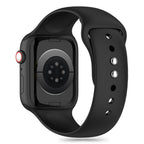 Tech-Protect silikoninis dirželis, skirtas Apple Watch 4/5/6/7/8/9/SE (38/40/41 mm) – juodas -- Apple Watch 4