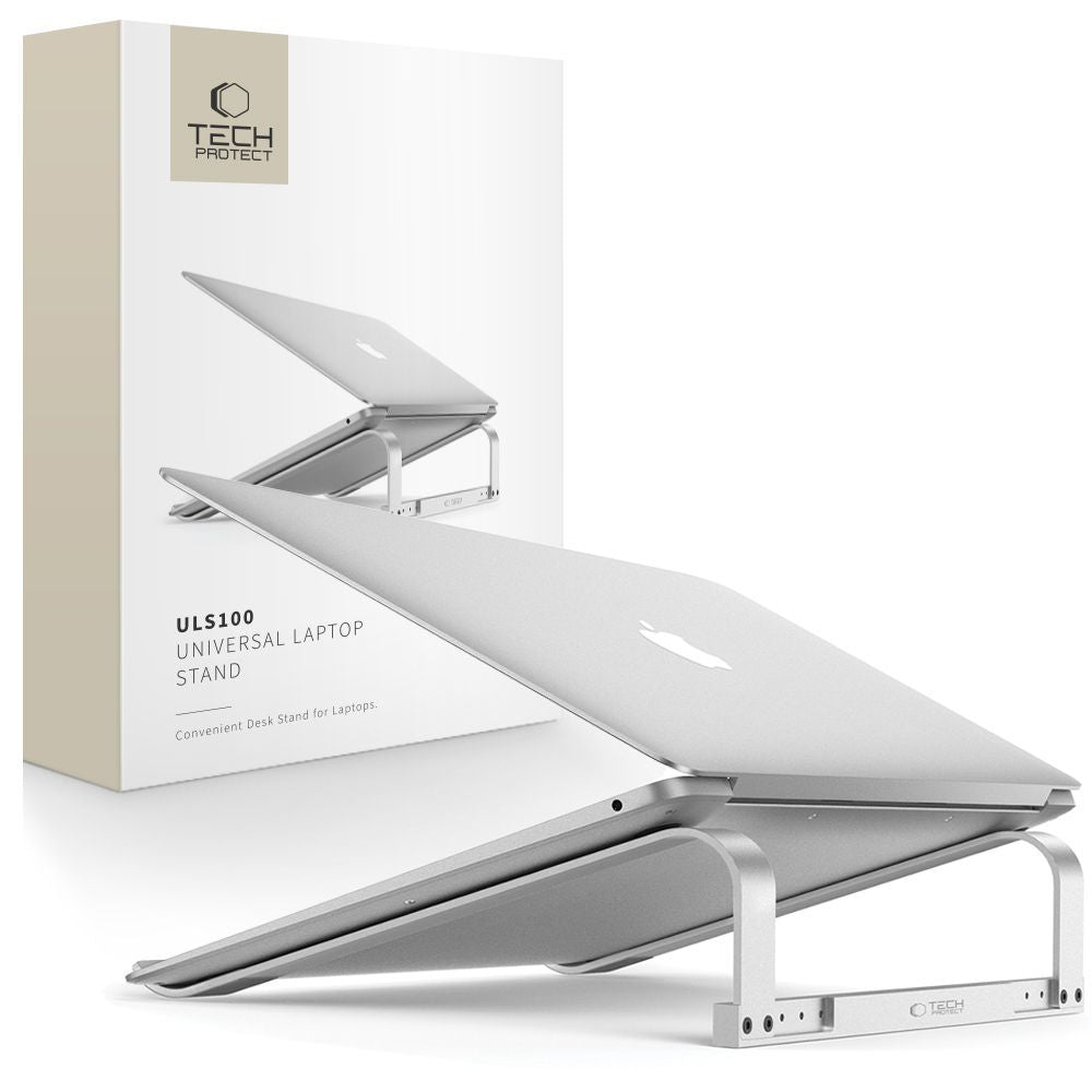 Tech-Protect ULS100 universalus stovas nešiojamiesiems kompiuteriams iki 16" – sidabrinis -- Laptop Stands