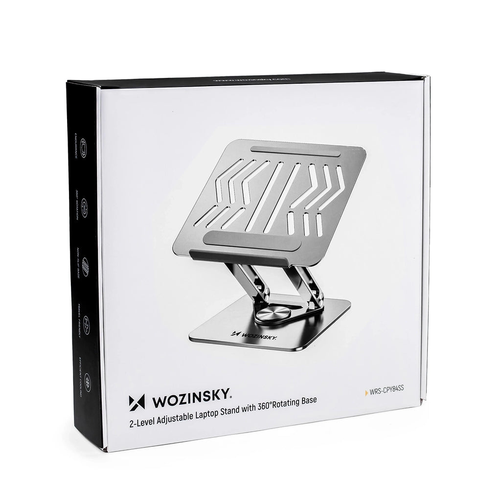 Wozinsky WRS-CPY84SS aliuminio nešiojamojo kompiuterio ir planšetinio kompiuterio stovas + nemokamas išmanaus telefono...