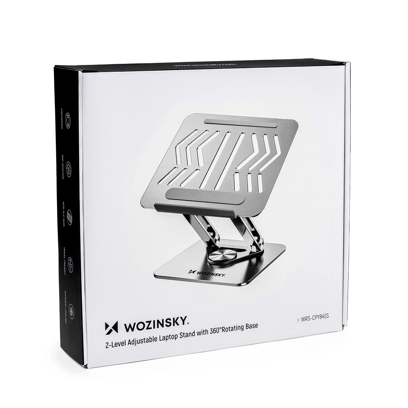 Wozinsky WRS-CPY84SS aliuminio nešiojamojo kompiuterio ir planšetinio kompiuterio stovas + nemokamas išmanaus telefono...