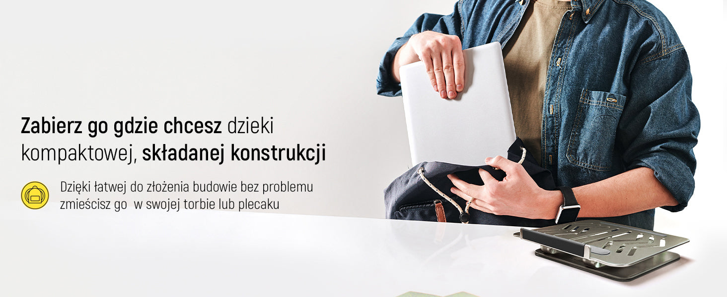 Wozinsky WRS-CPY84SS aliuminio nešiojamojo kompiuterio ir planšetinio kompiuterio stovas + nemokamas išmanaus telefono...