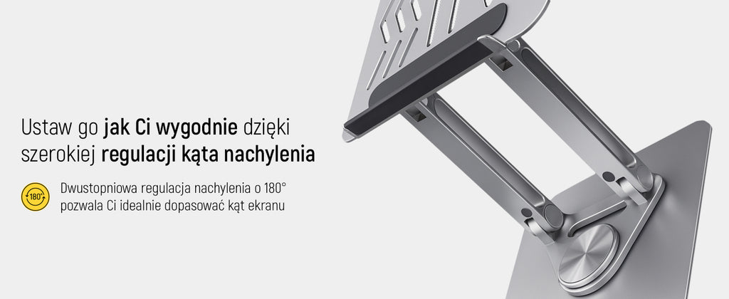 Wozinsky WRS-CPY84SS aliuminio nešiojamojo kompiuterio ir planšetinio kompiuterio stovas + nemokamas išmanaus telefono...