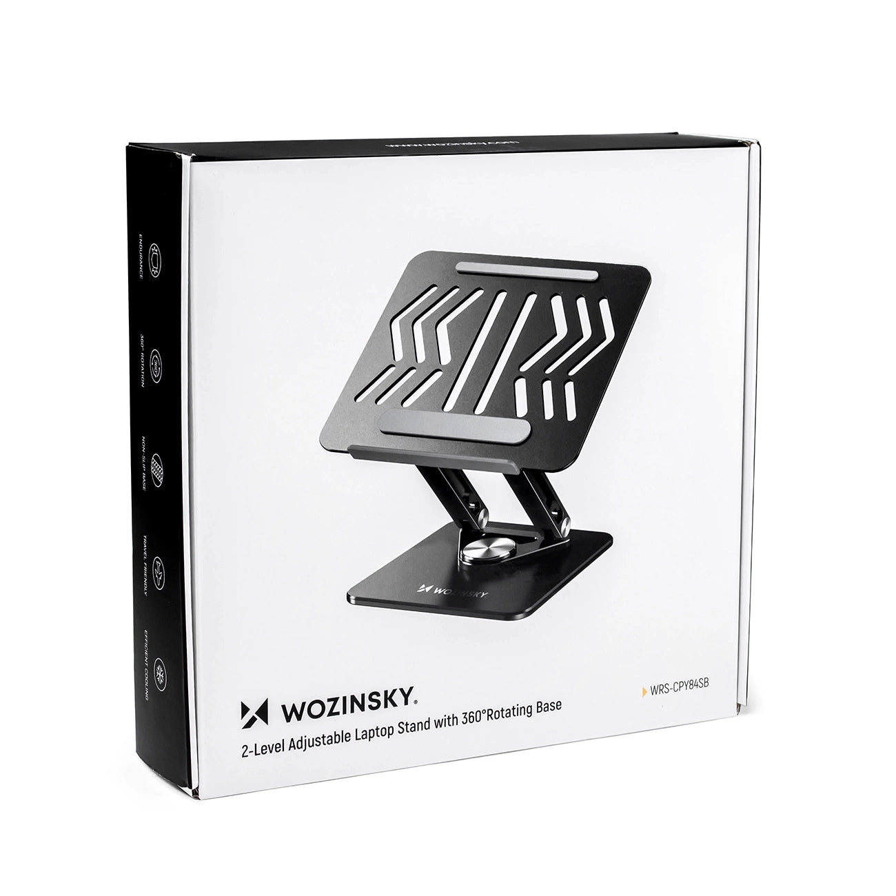 Wozinsky WRS-CPY84SB 360 aliuminio nešiojamojo kompiuterio ir planšetinio kompiuterio stovas + nemokamas išmanaus...