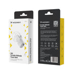 Wozinsky WF16-YCS 5000mAh 15W USB-C Mini Išorinė baterija su integruotu USB-C laidu ir Apple Watch įkrovikliu - baltas
