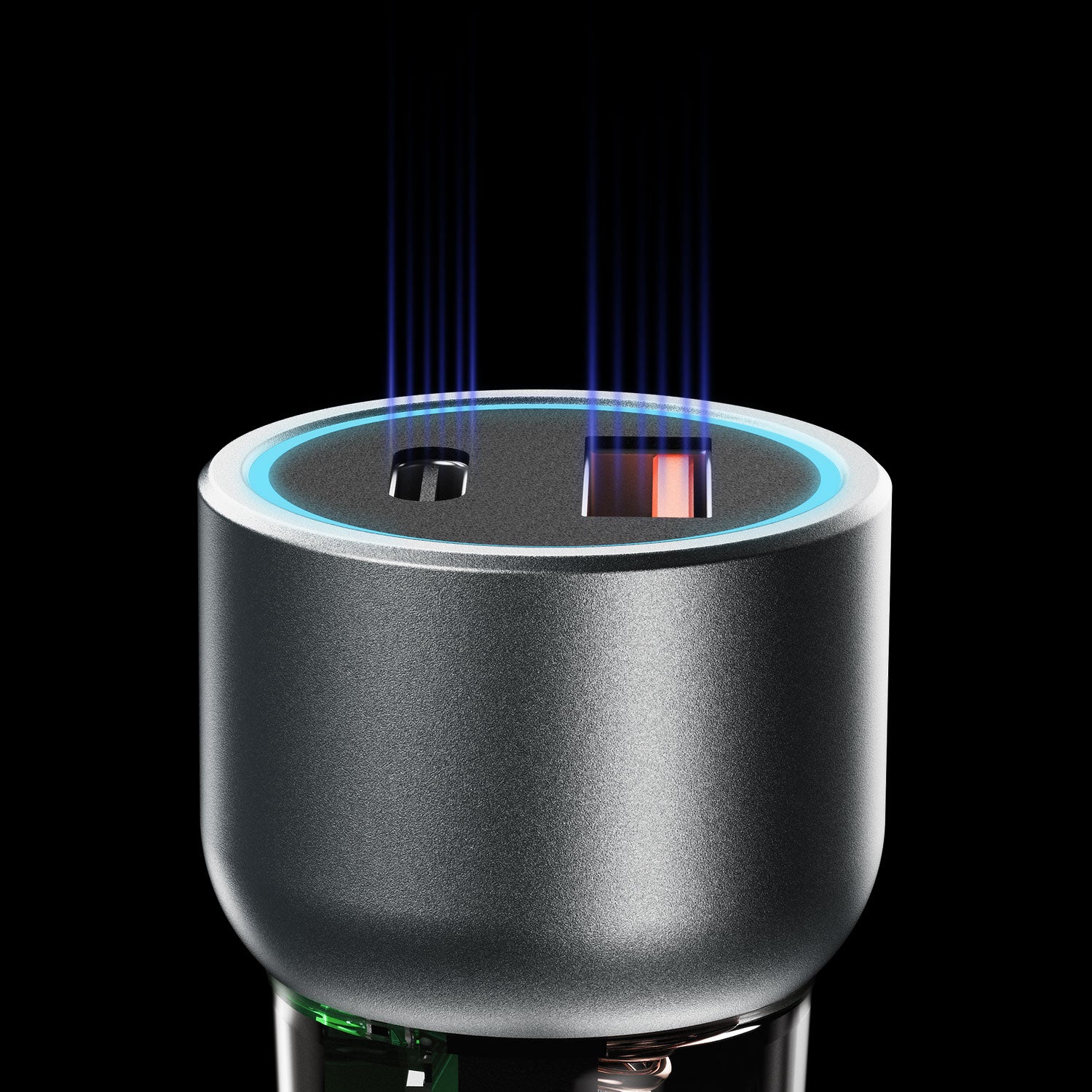 Dudao R4T 25W USB-A / USB-C automobilinis įkroviklis - pilkas -- Cell phone chargers